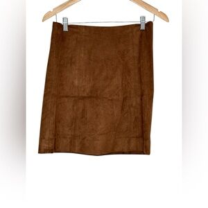 Aritzia Babaton Brown Faux Suede Pencil Skirt Women’s Size 6